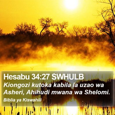Hesabu 34:27 SWHULB Bible Verse Image