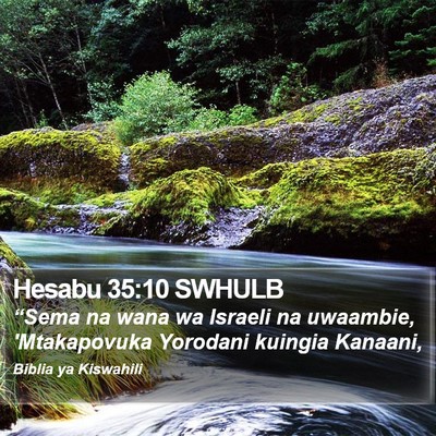 Hesabu 35:10 SWHULB Bible Verse Image