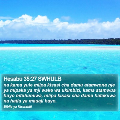 Hesabu 35:27 SWHULB Bible Verse Image