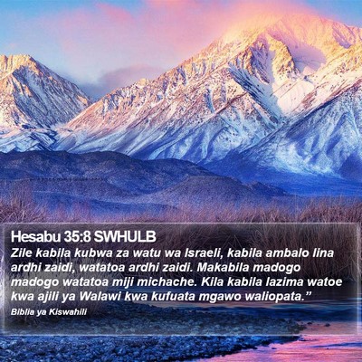 Hesabu 35:8 SWHULB Bible Verse Image