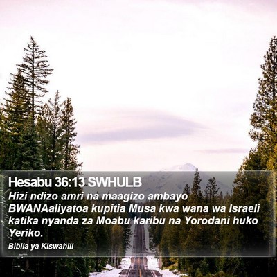 Hesabu 36:13 SWHULB Bible Verse Image