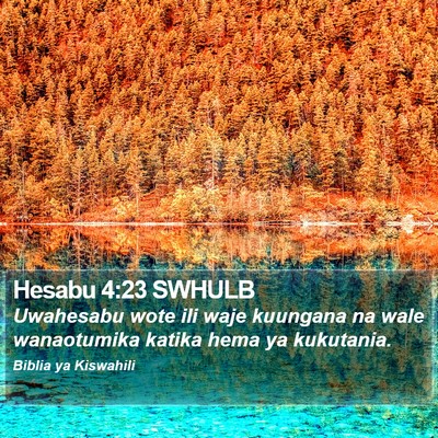 Hesabu 4:23 SWHULB Bible Verse Image