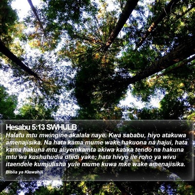 Hesabu 5:13 SWHULB Bible Verse Image