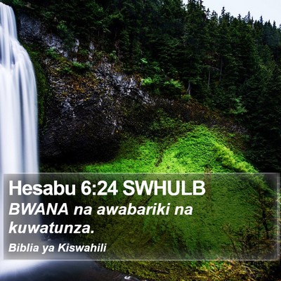 Hesabu 6:24 SWHULB Bible Verse Image