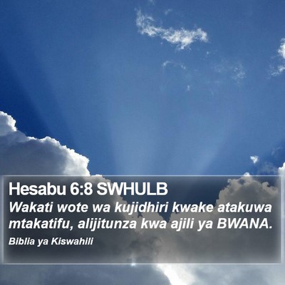 Hesabu 6:8 SWHULB Bible Verse Image