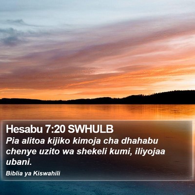 Hesabu 7:20 SWHULB Bible Verse Image