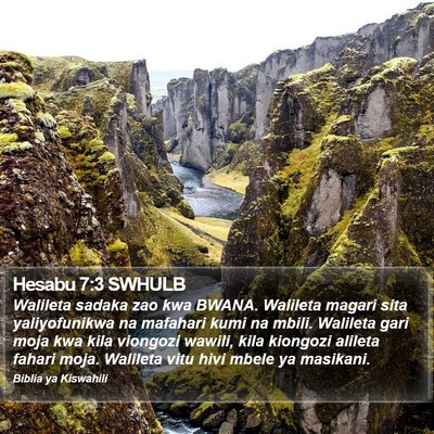 Hesabu 7:3 SWHULB Bible Verse Image