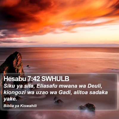 Hesabu 7:42 SWHULB Bible Verse Image