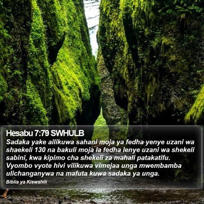 Hesabu 7:79 SWHULB Bible Verse Image