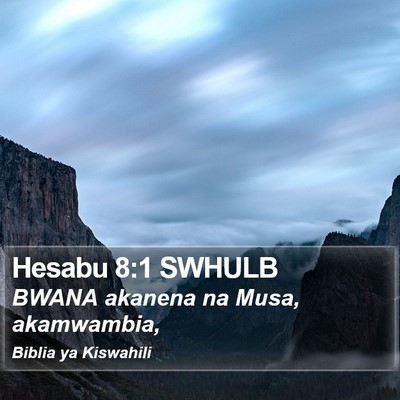 Hesabu 8:1 SWHULB Bible Verse Image