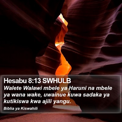 Hesabu 8:13 SWHULB Bible Verse Image