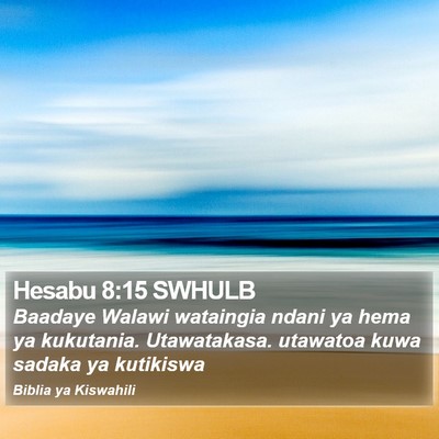 Hesabu 8:15 SWHULB Bible Verse Image