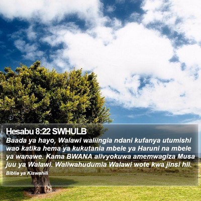 Hesabu 8:22 SWHULB Bible Verse Image