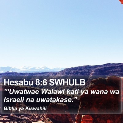 Hesabu 8:6 SWHULB Bible Verse Image