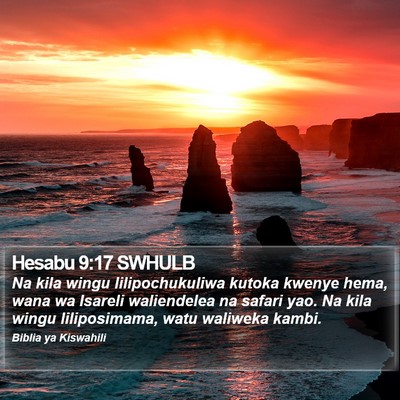 Hesabu 9:17 SWHULB Bible Verse Image