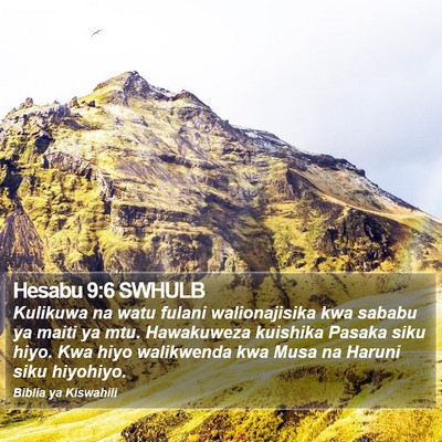 Hesabu 9:6 SWHULB Bible Verse Image