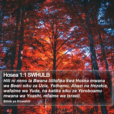 Hosea 1:1 SWHULB Bible Verse Image