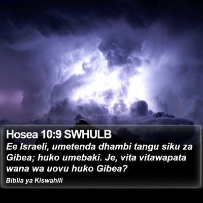Hosea 10:9 SWHULB Bible Verse Image
