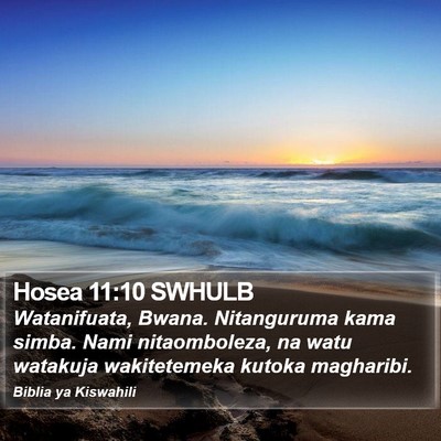 Hosea 11:10 SWHULB Bible Verse Image