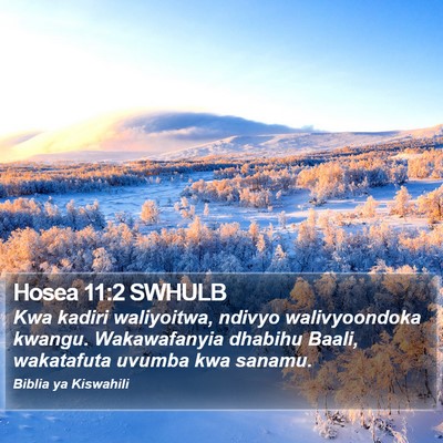 Hosea 11:2 SWHULB Bible Verse Image
