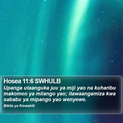Hosea 11:6 SWHULB Bible Verse Image