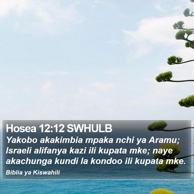 Hosea 12:12 SWHULB Bible Verse Image