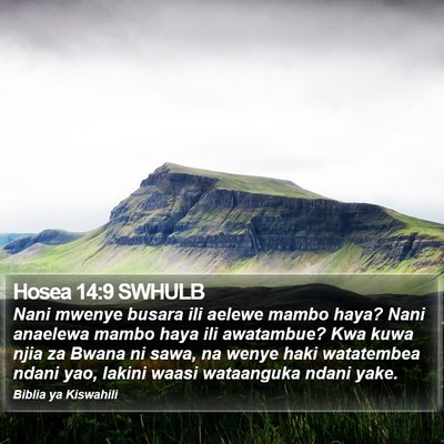 Hosea 14:9 SWHULB Bible Verse Image