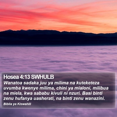 Hosea 4:13 SWHULB Bible Verse Image