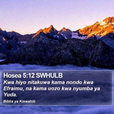 Hosea 5:12 SWHULB Bible Verse Image