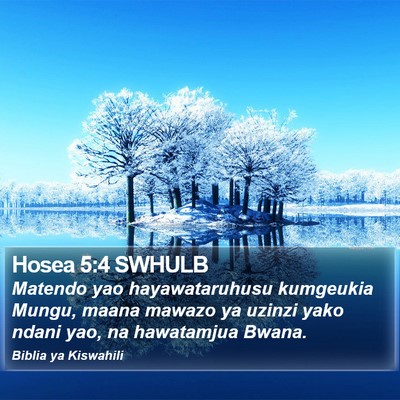 Hosea 5:4 SWHULB Bible Verse Image