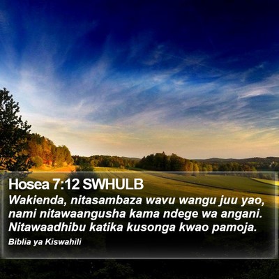 Hosea 7:12 SWHULB Bible Verse Image