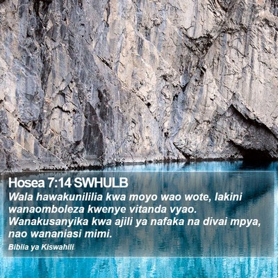 Hosea 7:14 SWHULB Bible Verse Image