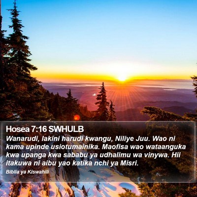 Hosea 7:16 SWHULB Bible Verse Image