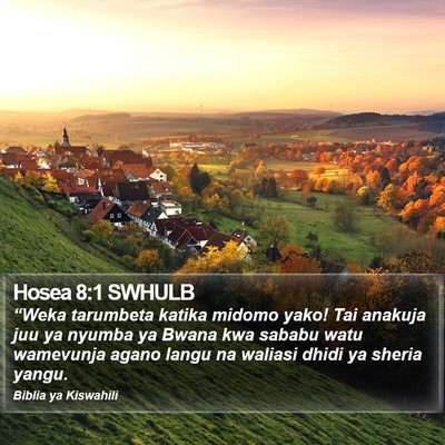 Hosea 8:1 SWHULB Bible Verse Image
