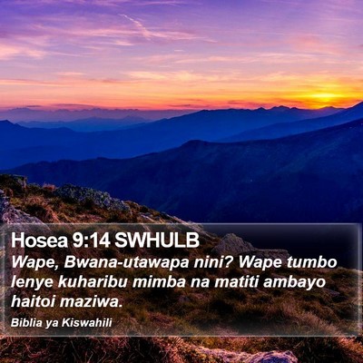 Hosea 9:14 SWHULB Bible Verse Image