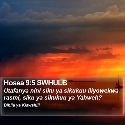 Hosea 9:5 SWHULB Bible Verse Image