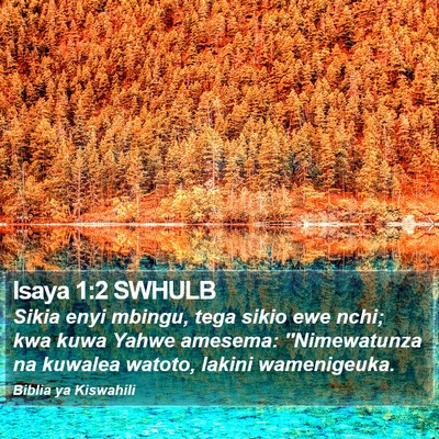 Isaya 1:2 SWHULB Bible Verse Image