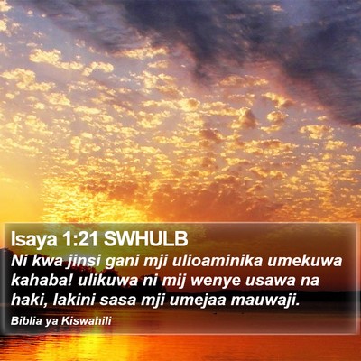 Isaya 1:21 SWHULB Bible Verse Image