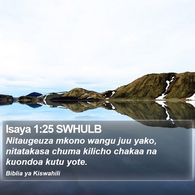 Isaya 1:25 SWHULB Bible Verse Image