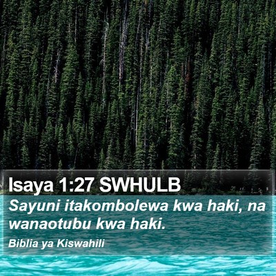 Isaya 1:27 SWHULB Bible Verse Image