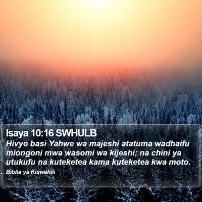 Isaya 10:16 SWHULB Bible Verse Image