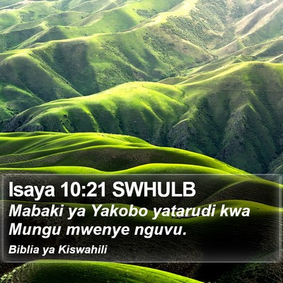 Isaya 10:21 SWHULB Bible Verse Image