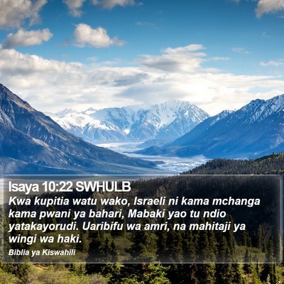 Isaya 10:22 SWHULB Bible Verse Image