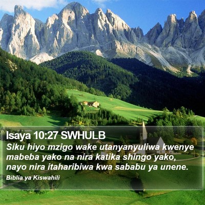 Isaya 10:27 SWHULB Bible Verse Image