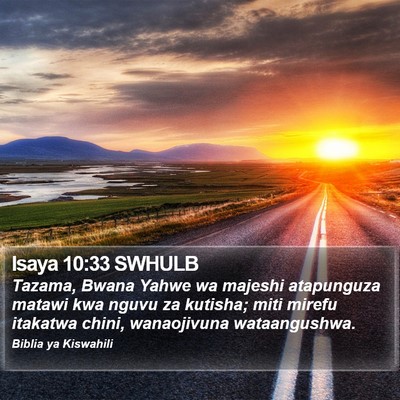 Isaya 10:33 SWHULB Bible Verse Image