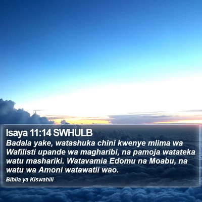 Isaya 11:14 SWHULB Bible Verse Image