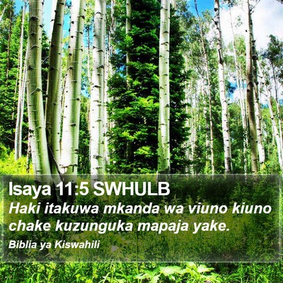 Isaya 11:5 SWHULB Bible Verse Image