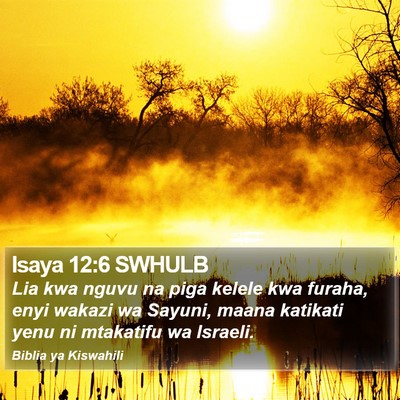 Isaya 12:6 SWHULB Bible Verse Image