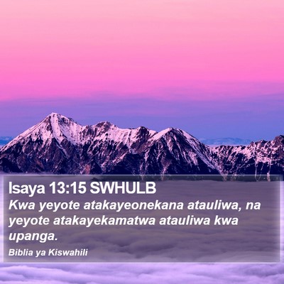 Isaya 13:15 SWHULB Bible Verse Image