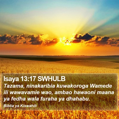 Isaya 13:17 SWHULB Bible Verse Image